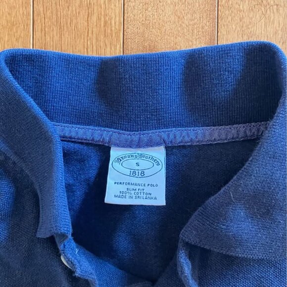 Brooks Brothers polo shirt, small, navy blue, slim-fit - Picture 3 of 4